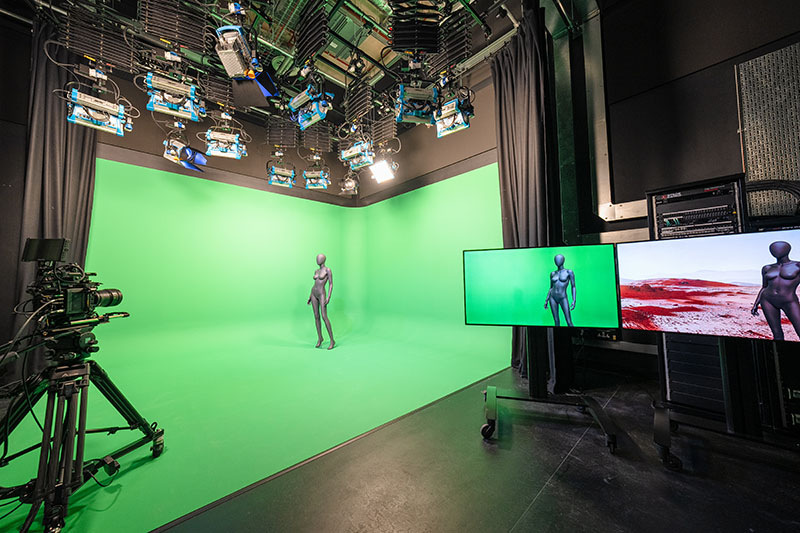 Studio design and consultancy for Nottingham Trent University green screen and AR studio