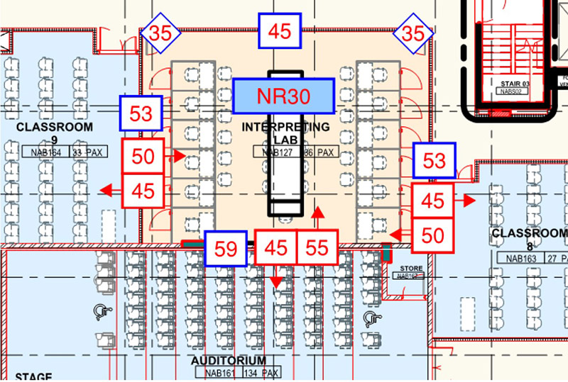 Acoustic consultancy for university language lab and MCM studio in Sharjah UAE