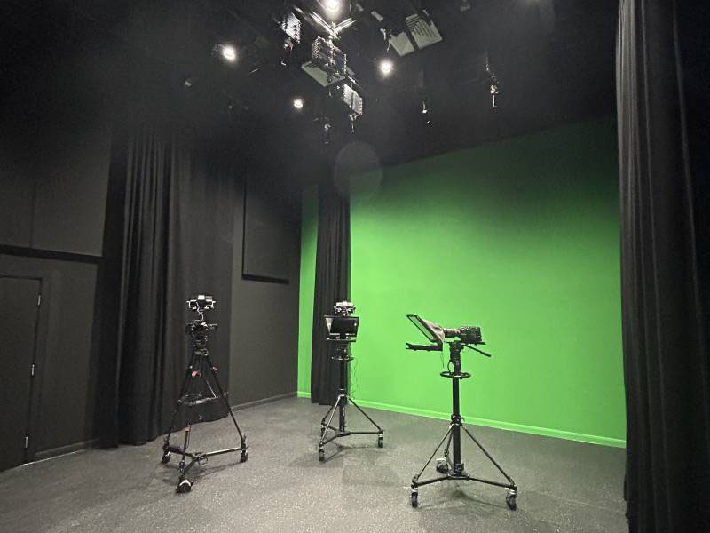Studio consultants for college green screen TV studio