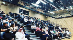 300-seat theatre auditorium at ACS International School Doha, Qatar, designed with specialist theatre consultancy by Drama by Design.